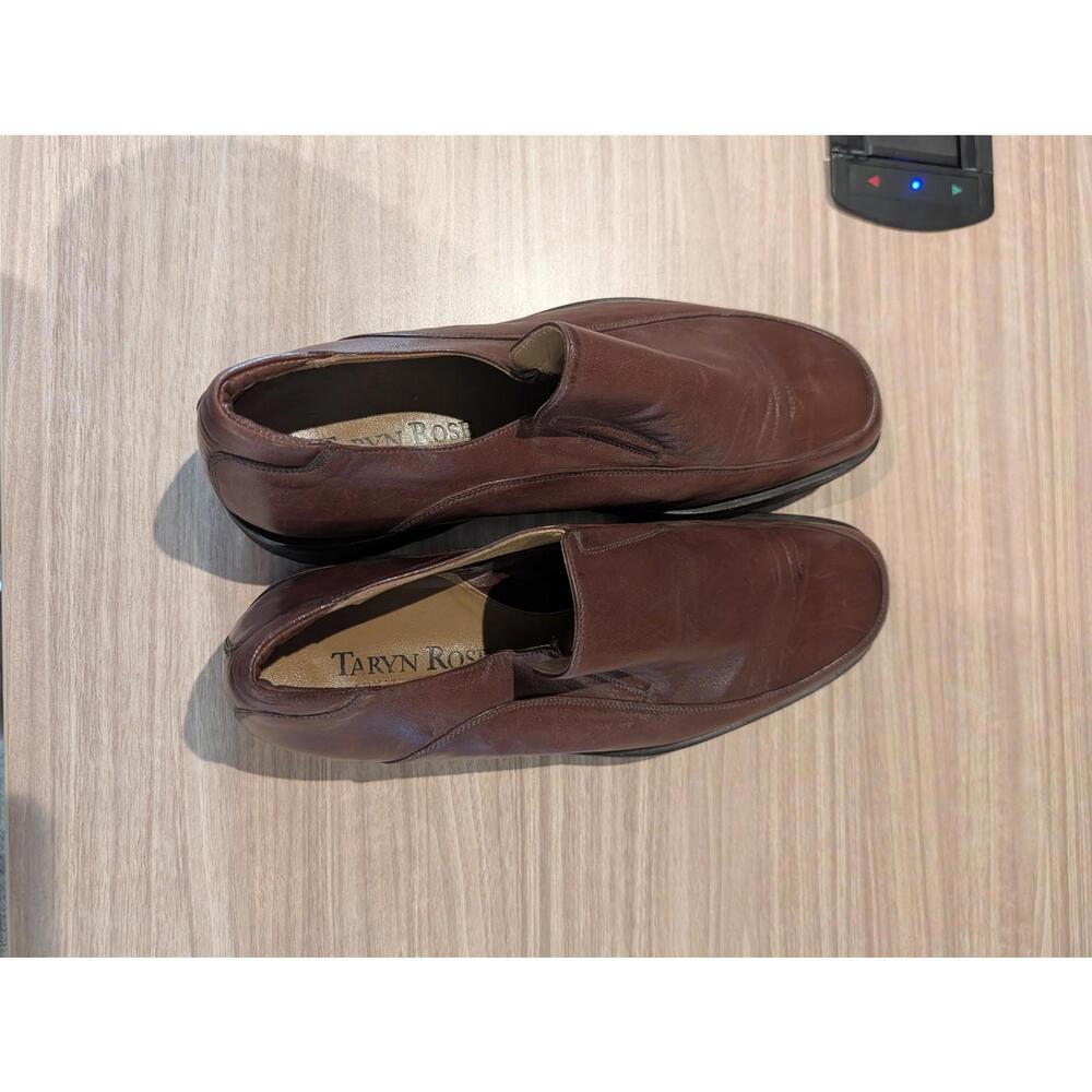 Mens Taryn Rose Med Brown Leather Loafers Sz 44.5